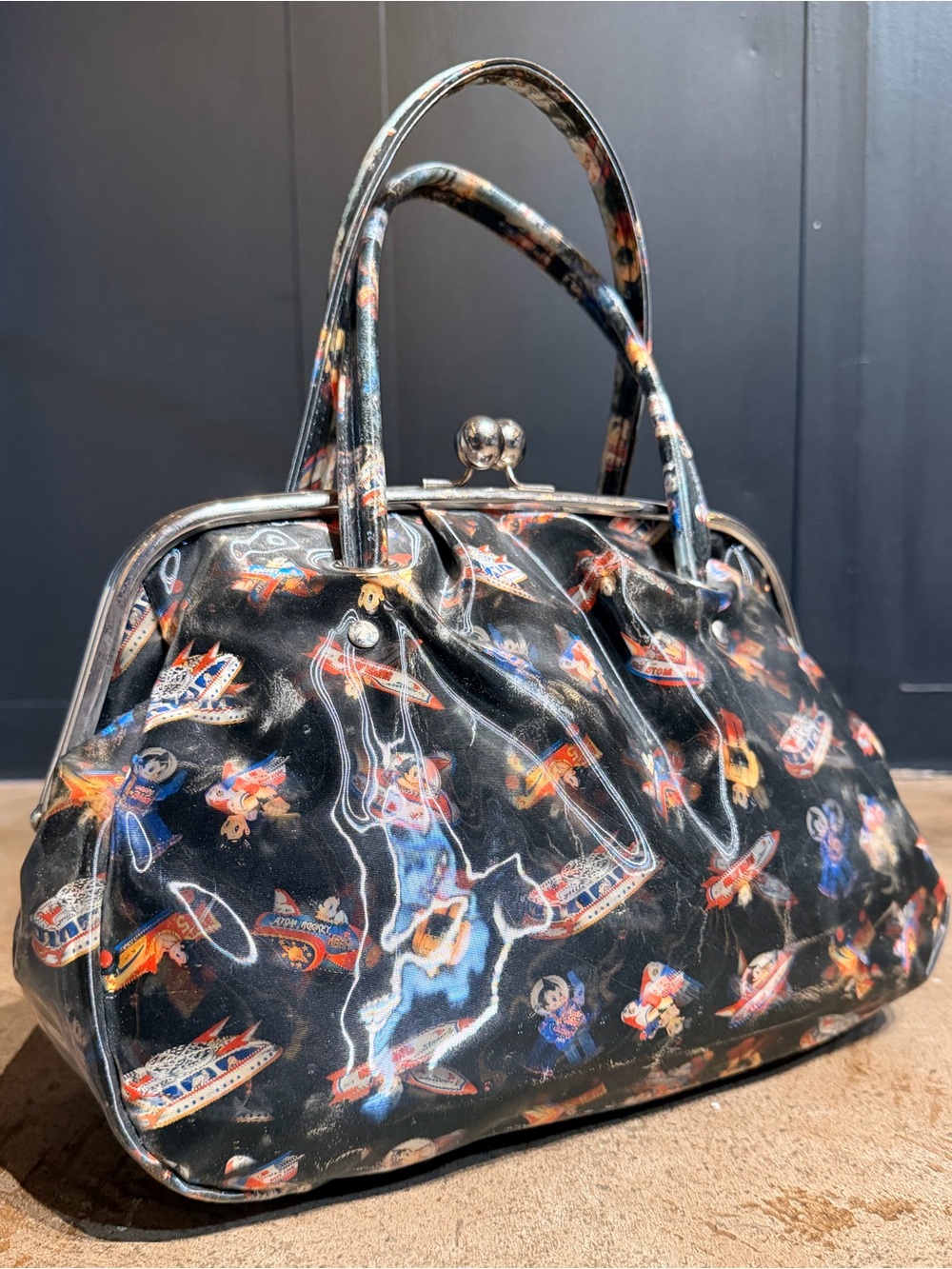 1990’s RARE Osamu Tezuka Astro Boy Kiss Lock Holographic Bag